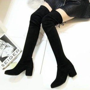 Stuart Weitzman Tieland Velvet Over-The-Knee Boot